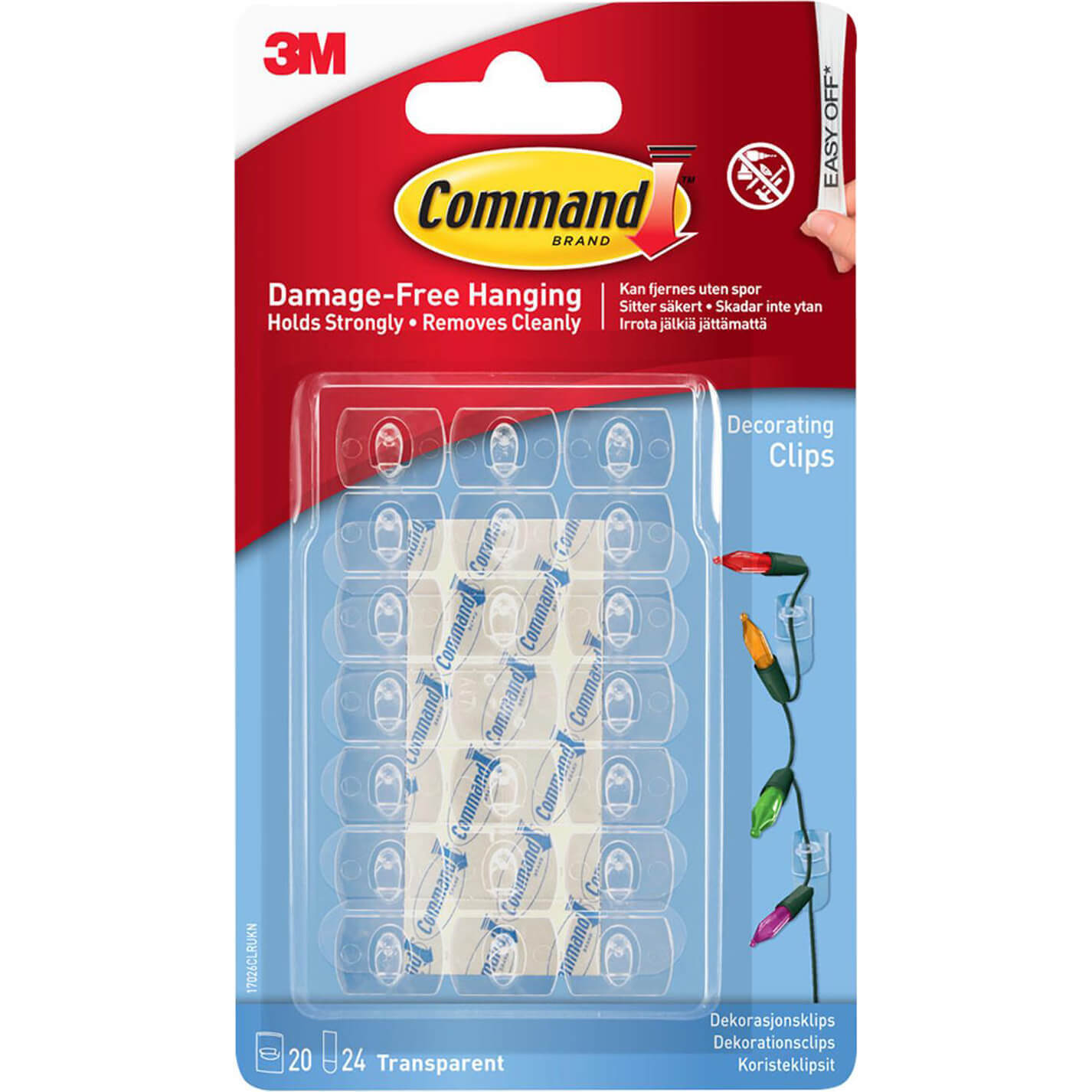 Command Adhesive Strip Decorating Clips Clear Pack of 20 Price Comparisons | Compare The Build