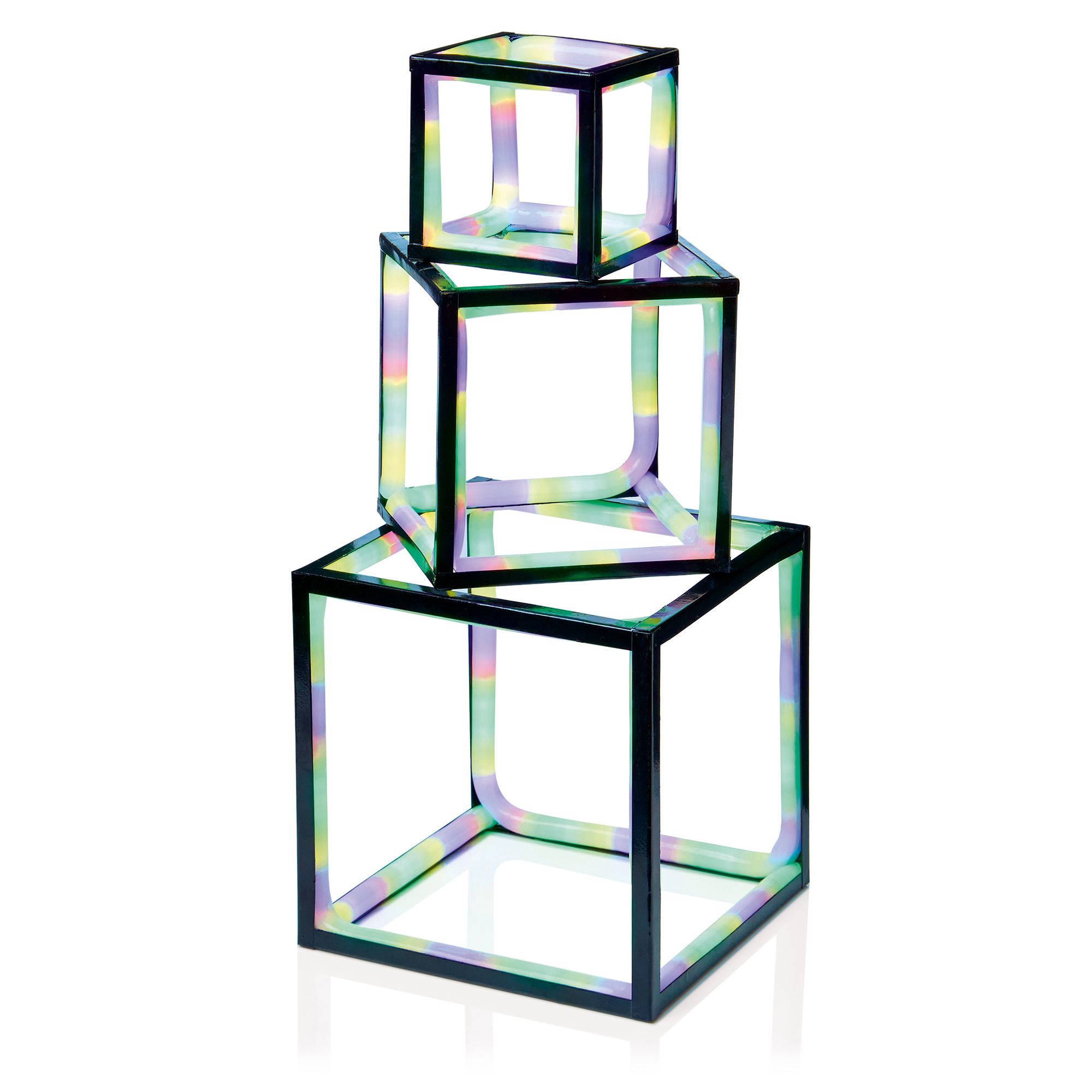 Multicolour Led Freestanding Cubes Silhouette Price Comparisons | Compare The Build