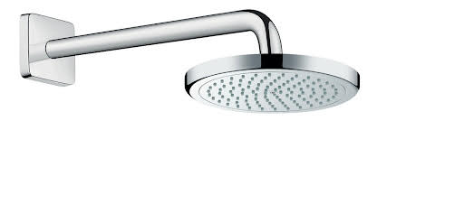 hansgrohe Croma Overhead Shower Head 220 EcoSmart with 389mm Wall Arm E Chrome Price Comparisons | Compare The Build