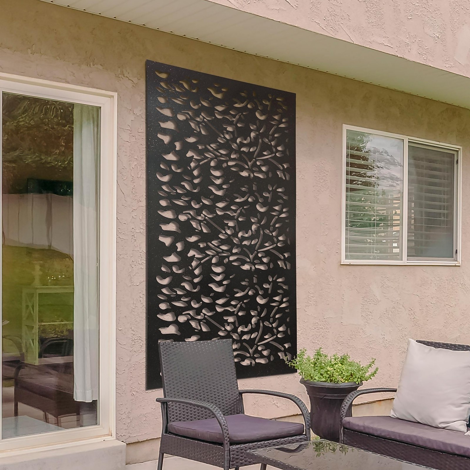 Amarelle Extra Large Metal Leaf Design Decorative Garden Screen - 180 x 90cm Price Comparisons | Compare The Build