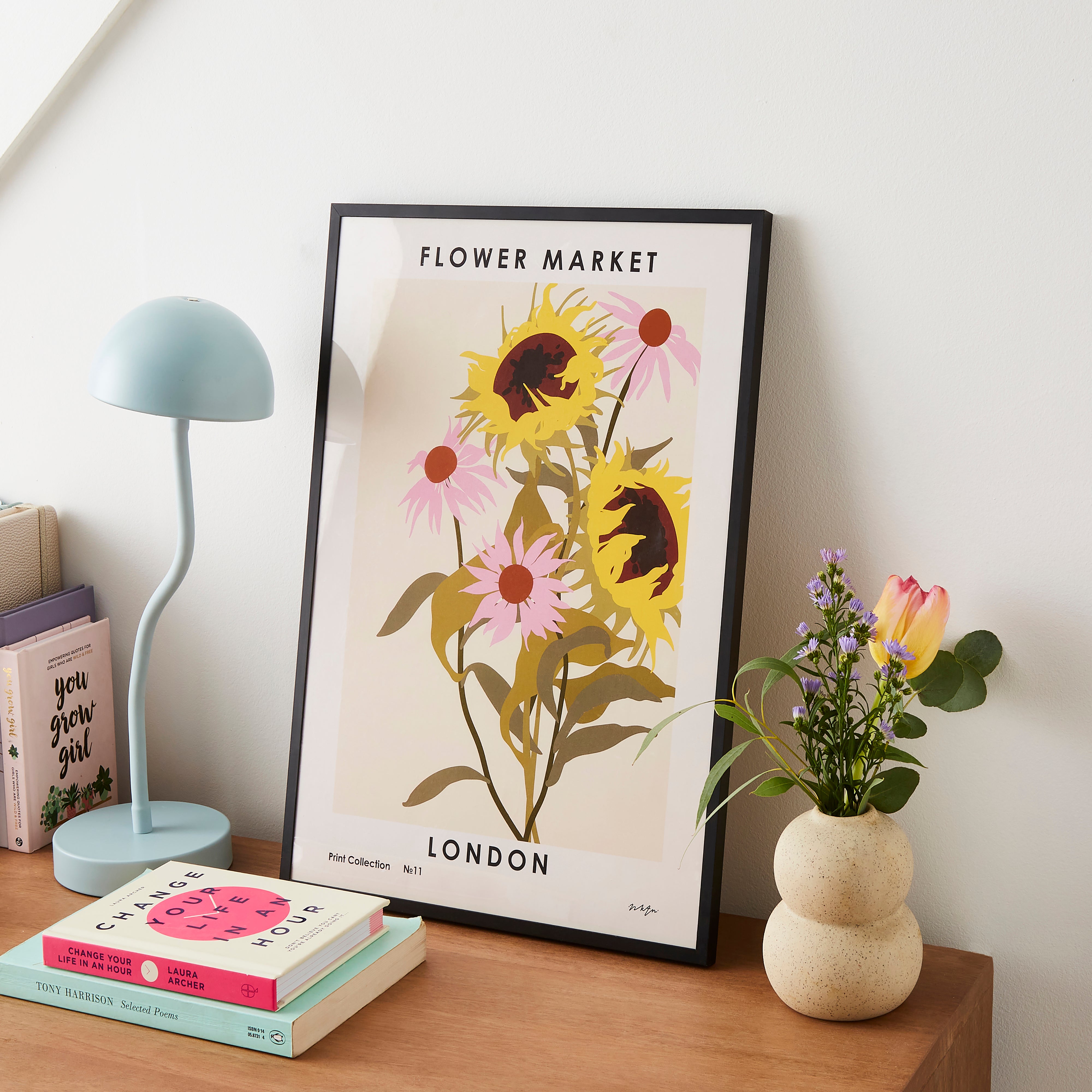 Flower Market London Poster MultiColoured Price Comparisons | Compare The Build