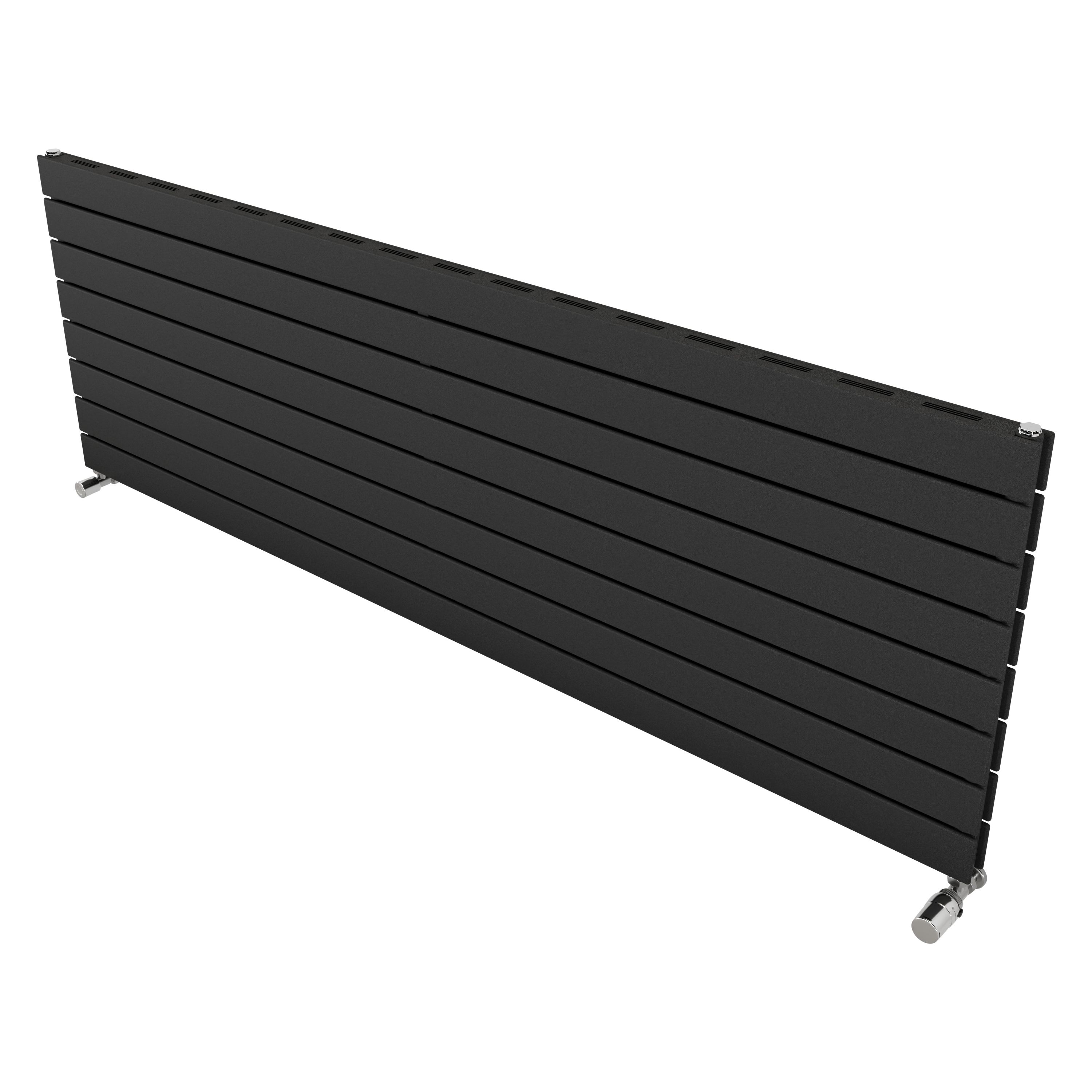 Ximax Vertirad Slimline Duplex Deluxe Matt Anthracite Horizontal Designer Panel Radiator, (W)1800mm X (H)595mm Price Comparisons | Compare The Build