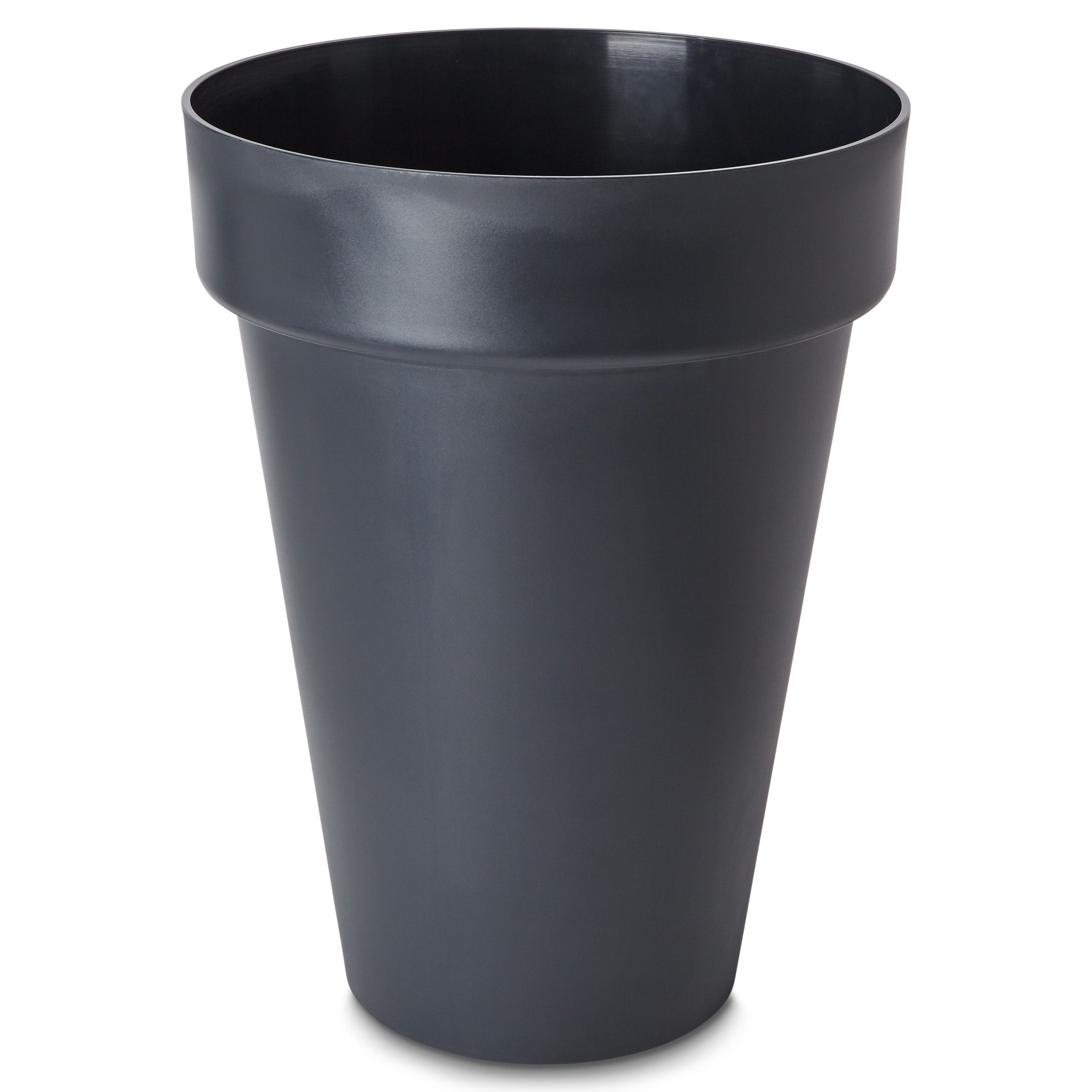 Blooma Nurgul Dark Grey Plastic Round Plant Pot (Dia)40Cm Price Comparisons | Compare The Build