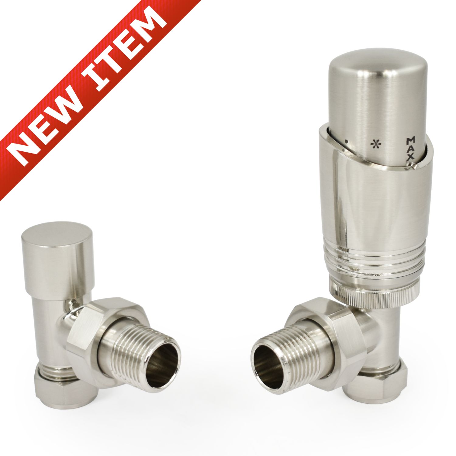 West Thermostatic Valves, Delta, Satin Nickel Angled - 8mm Price Comparisons | Compare The Build