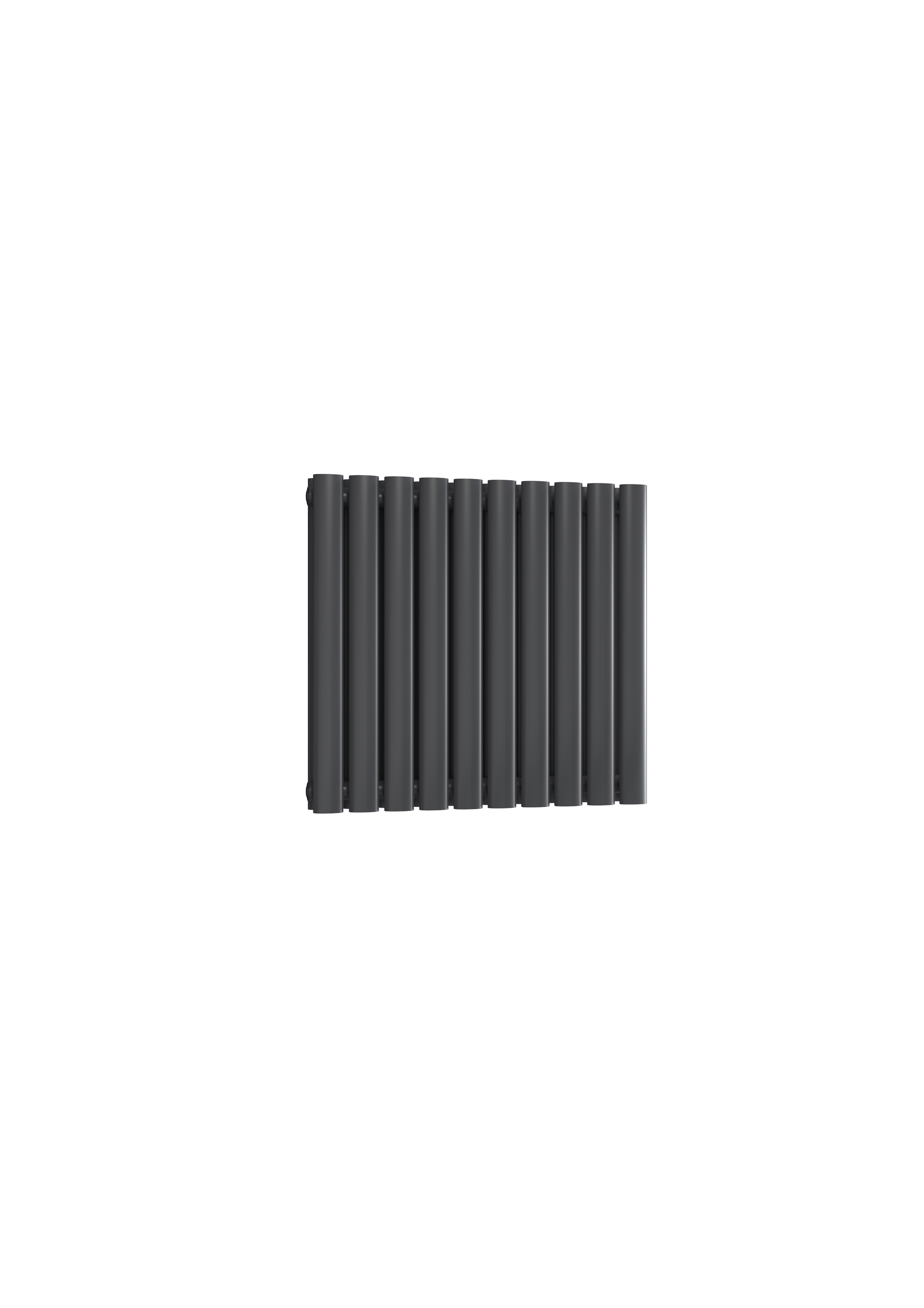 Reina Neval Horizontal Aluminium Designer Radiator, Anthracite, 600mm x 581mm | Compare The Build