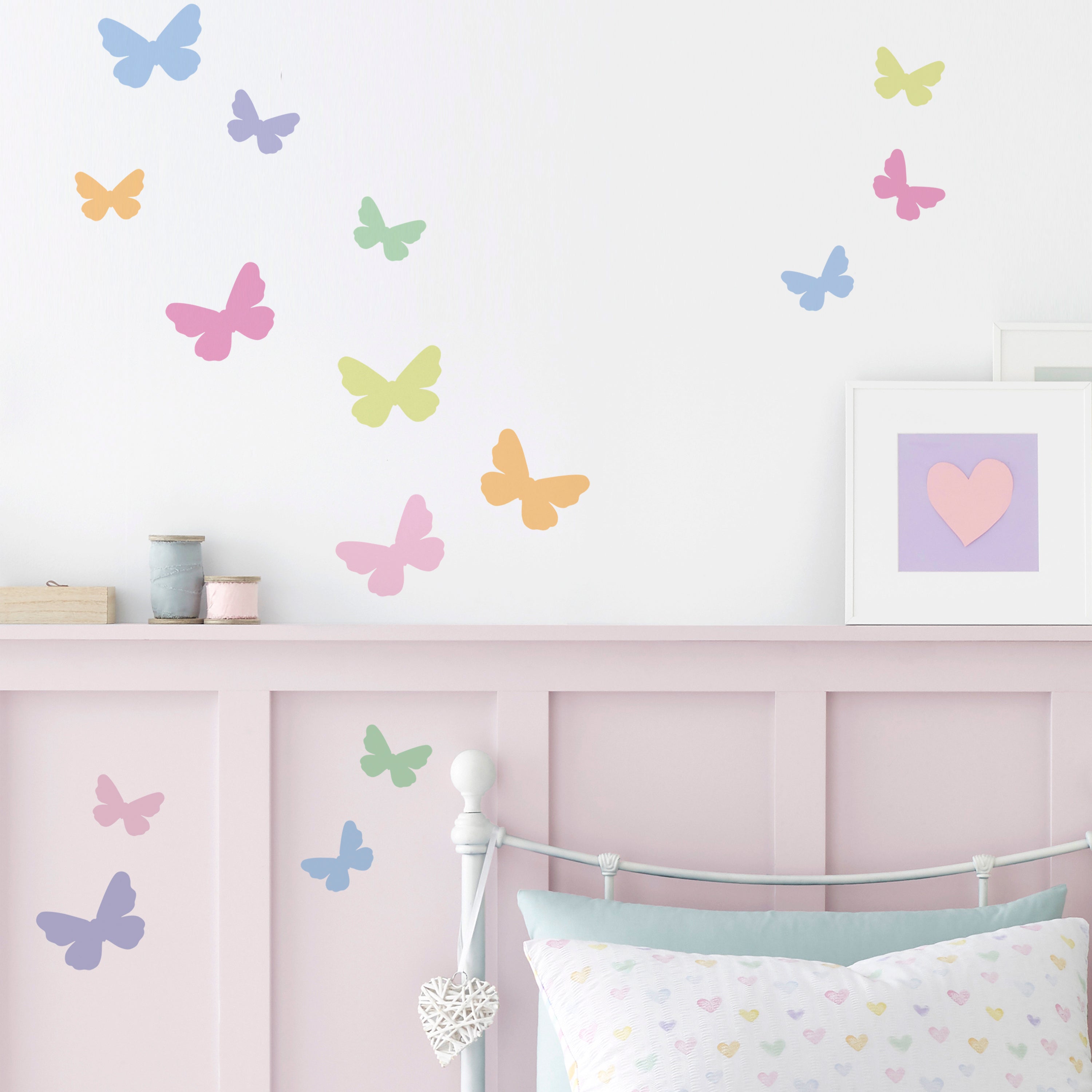 Butterflies Small Wall Sticker MultiColoured | Compare The Build