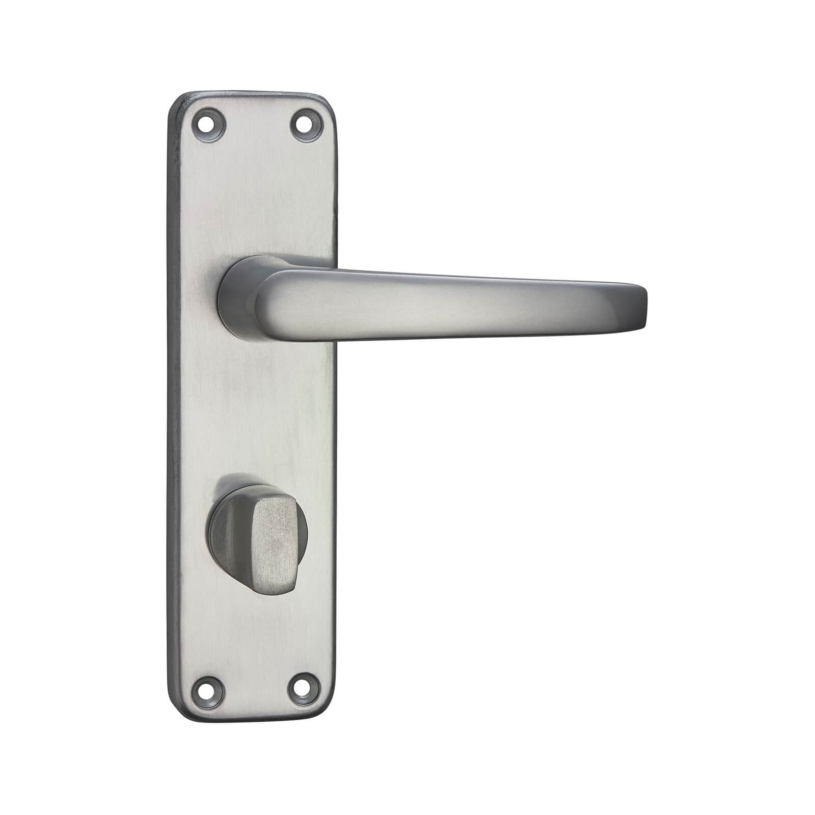 Homebuild Long Backplate Privacy Lever Set - Brushed Aluminium Price Comparisons | Compare The Build