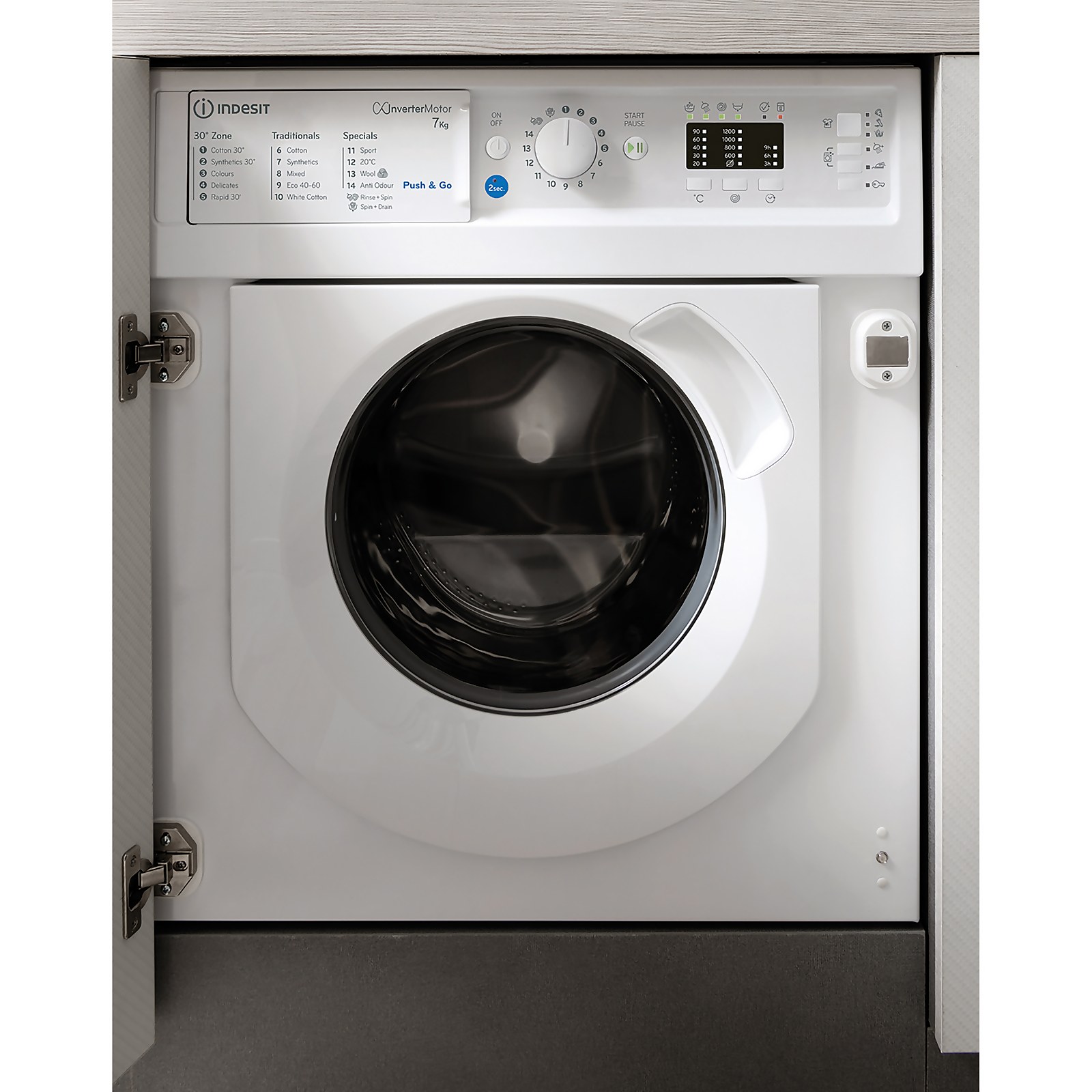 Indesit BIWMIL71252UKN Integrated 7Kg Washing Machine with 1200 rpm - White Price Comparisons | Compare The Build