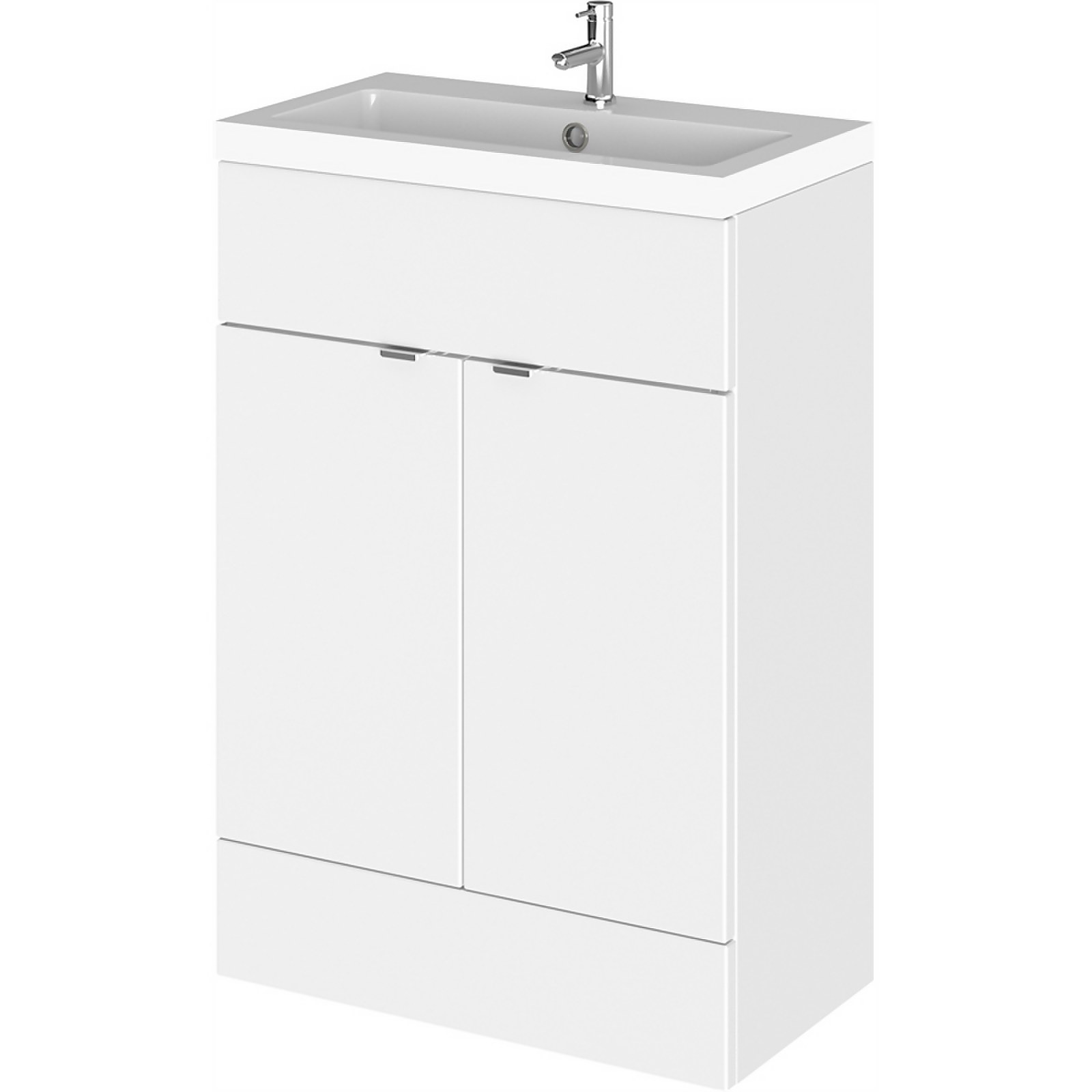 Balterley Dynamic 600mm Vanity Unit with Basin - Gloss White | Compare The Build