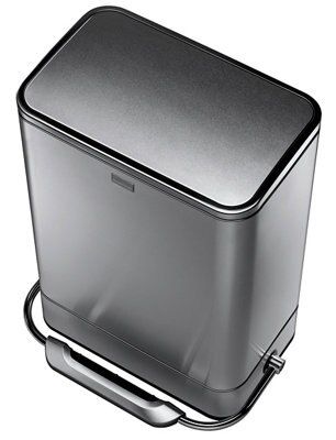 Simplehuman Pedal Stainless Steel Rectangular Kitchen Bin, 38L | Compare The Build