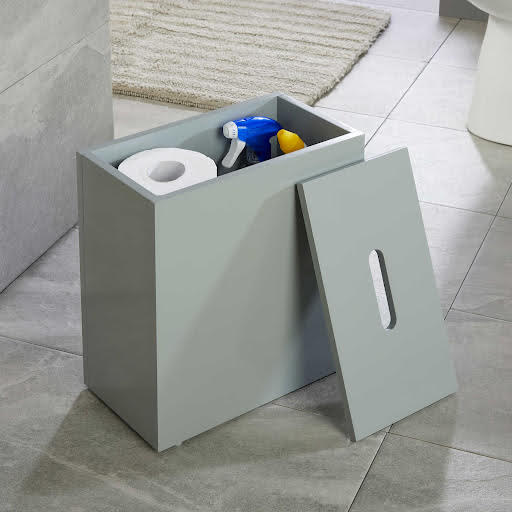 Vale Designs Bathroom Tidy with Lid - Grey Price Comparisons | Compare The Build