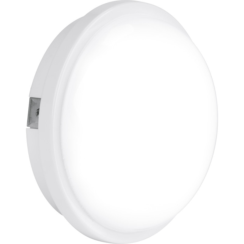 Enlite Utilite LED Round Polycarbonate IP65 Utility Bulkhead 15W 1250lm in White | Compare The Build