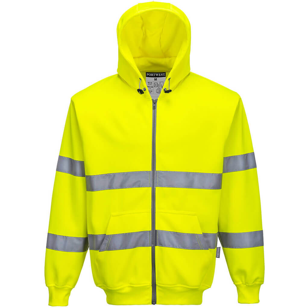 Portwest Zip Front Class 3 Hi Vis Hoodie Yellow L Price Comparisons | Compare The Build