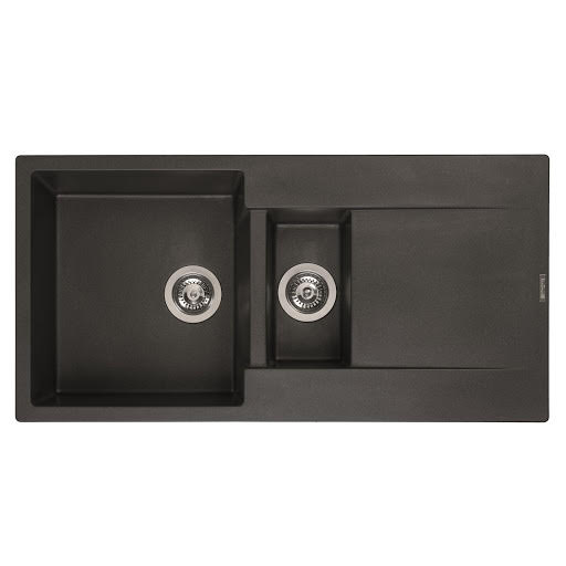 Reginox Amsterdam 15 Black Silvery Granite Inset 1.5 Kitchen Sink Price Comparisons | Compare The Build