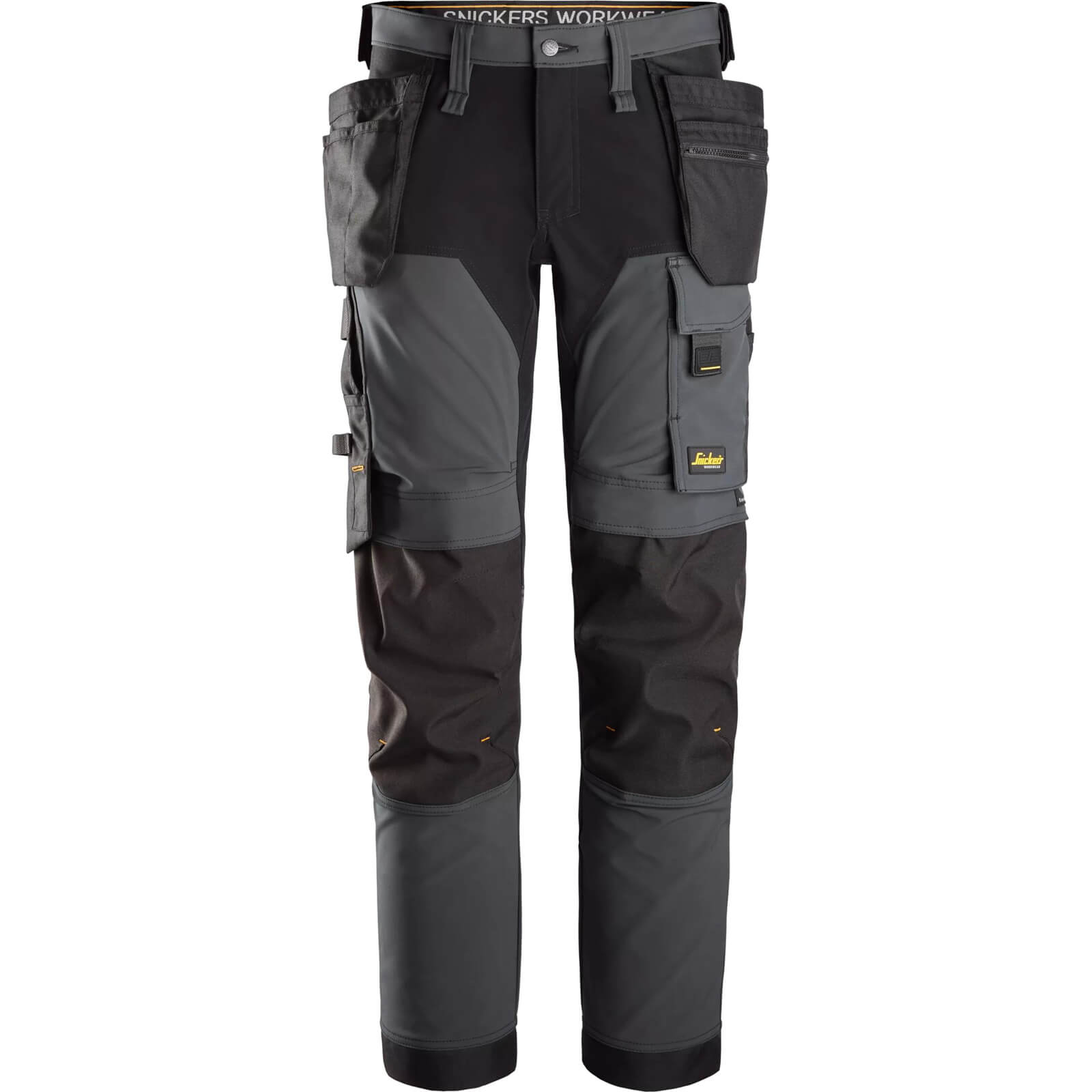 Snickers 6275 Mens Allround Work 4 Way Stretch Holster Pocket Work Trousers Steel Grey / Black 30" 32" Price Comparisons | Compare The Build