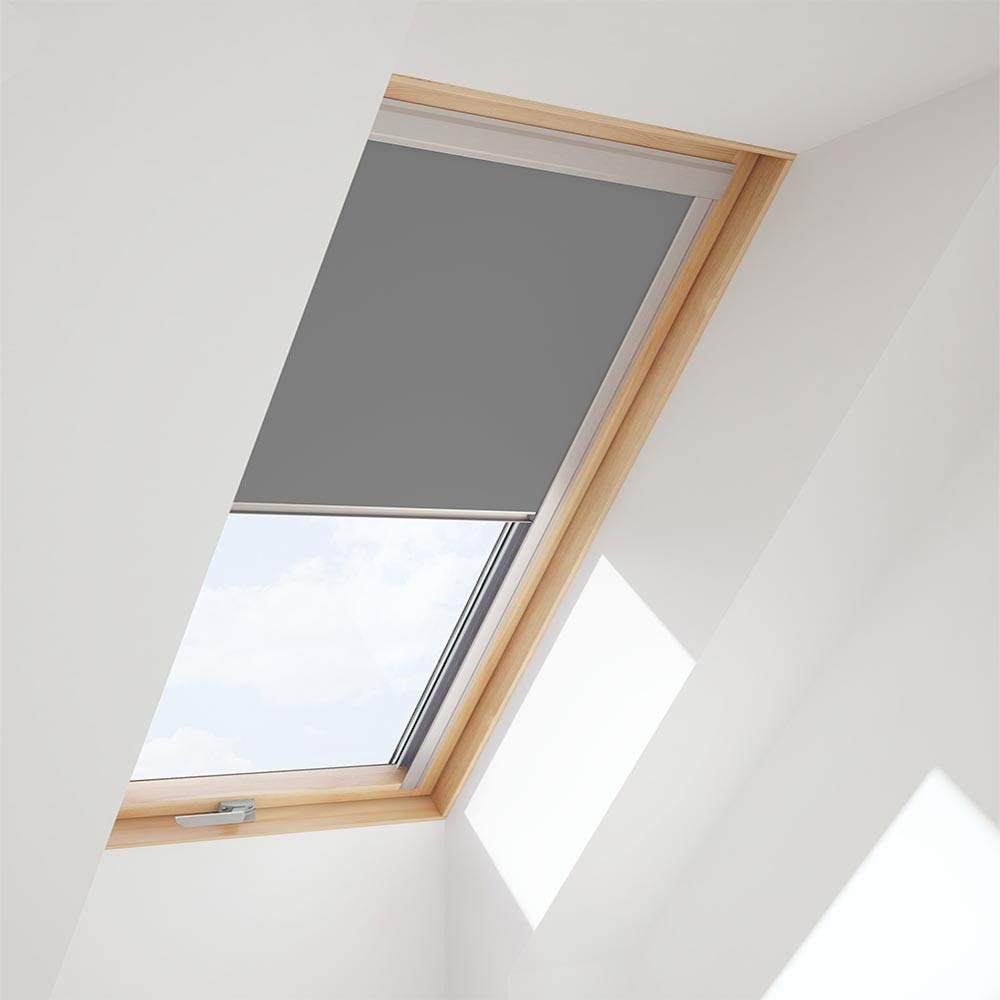 Universal Blackout Blind in Grey (fits Roof Windows - 114cm x 118cm) RoofLITE 5707275102310 Price Comparisons | Compare The Build