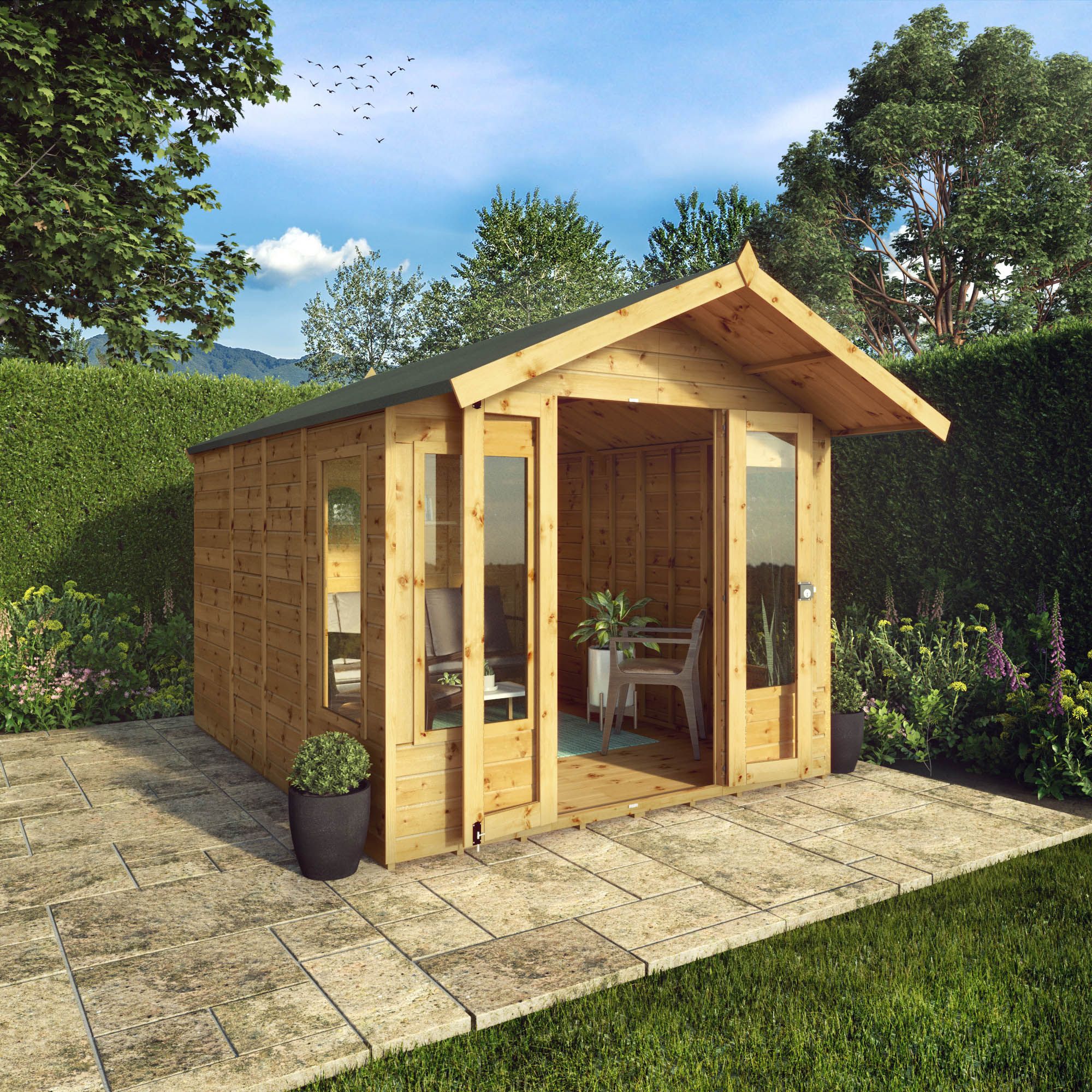 Mercia Sussex 10X8 Ft Apex Shiplap Wooden Summer House With Double Door Price Comparisons | Compare The Build