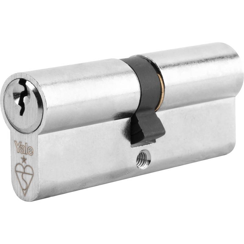 Yale 1 Star 6 Pin Double Euro Cylinder 40-10-50mm Nickel in Silver Brass | Compare The Build