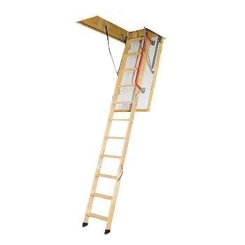 Fakro Thermo 4 Section Wooden Loft Ladder 2.8m Length - 70cm x 100cm LTK/70100 Price Comparisons | Compare The Build