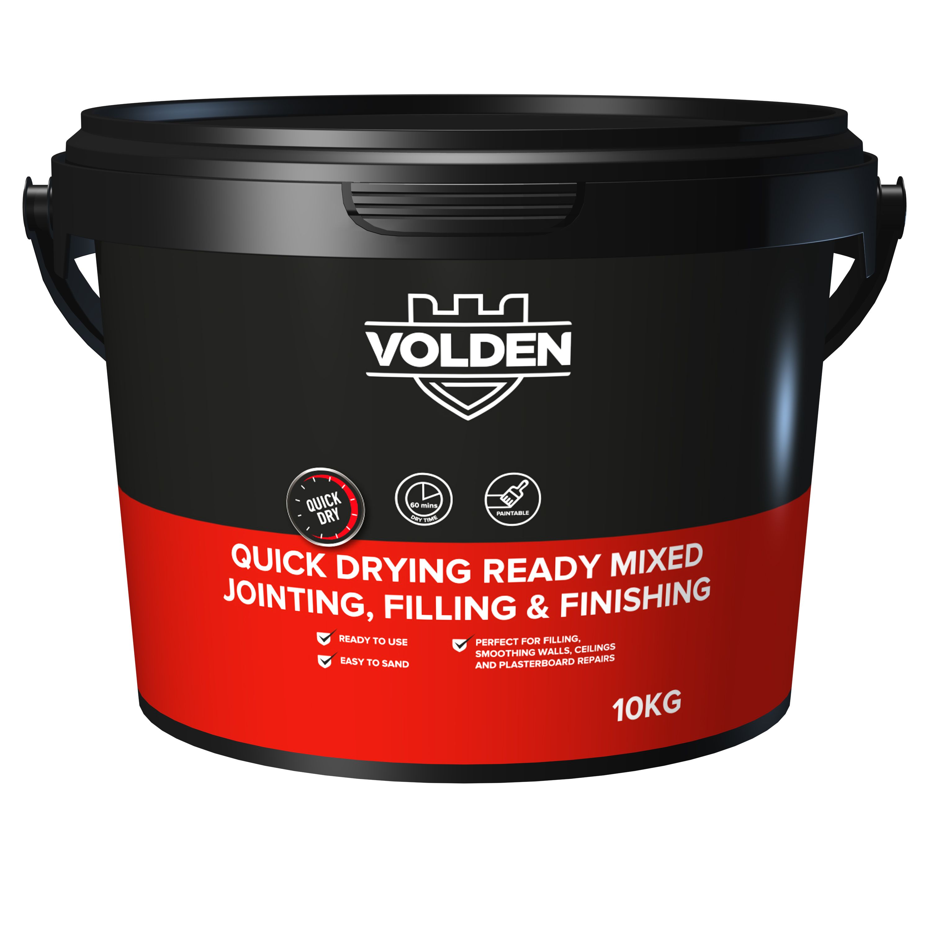 Volden Ready Mixed Quick Dry Plasterboard Jointing, Filling & Finishing Compound 10Kg 6L Tub Price Comparisons | Compare The Build