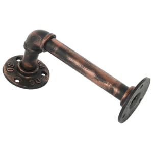 Pipe L Shape Antique Copper Shelf Bracket - 80 x 150mm | Compare The Build