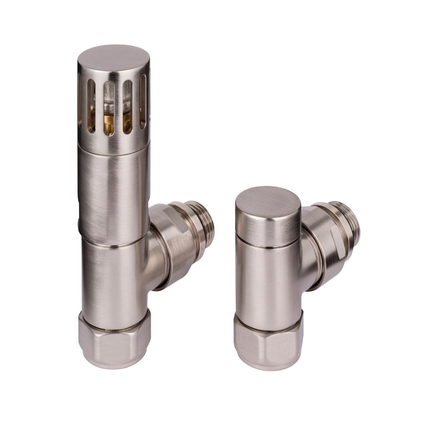 Nordic Thermostatic Valves, Cylinder, Nickel Angled Price Comparisons | Compare The Build