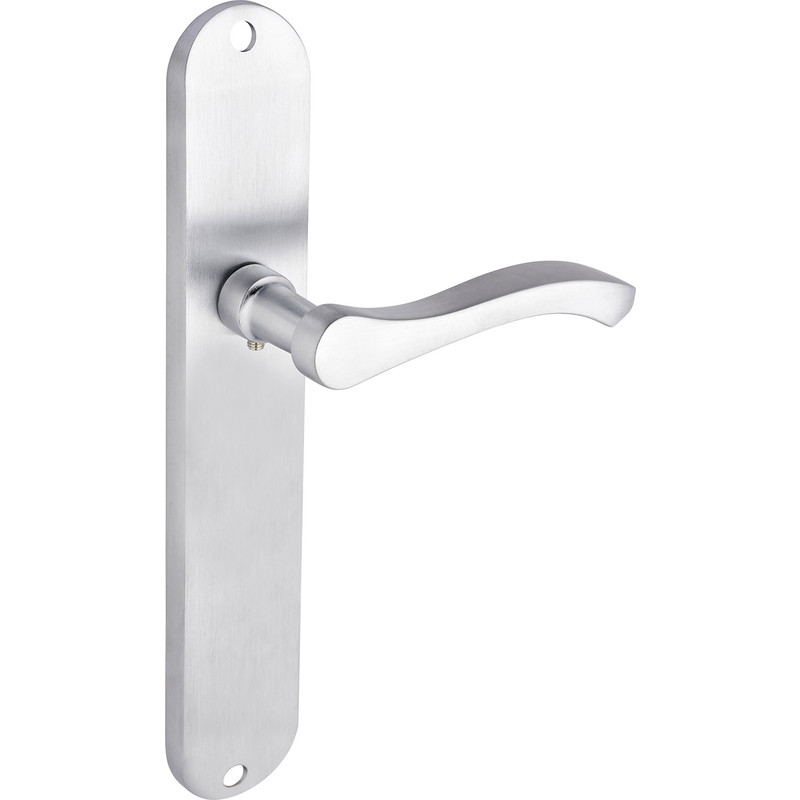 Designer Levers Capri Door Handles Long Latch Brushed (Pair) in Nickel Price Comparisons | Compare The Build