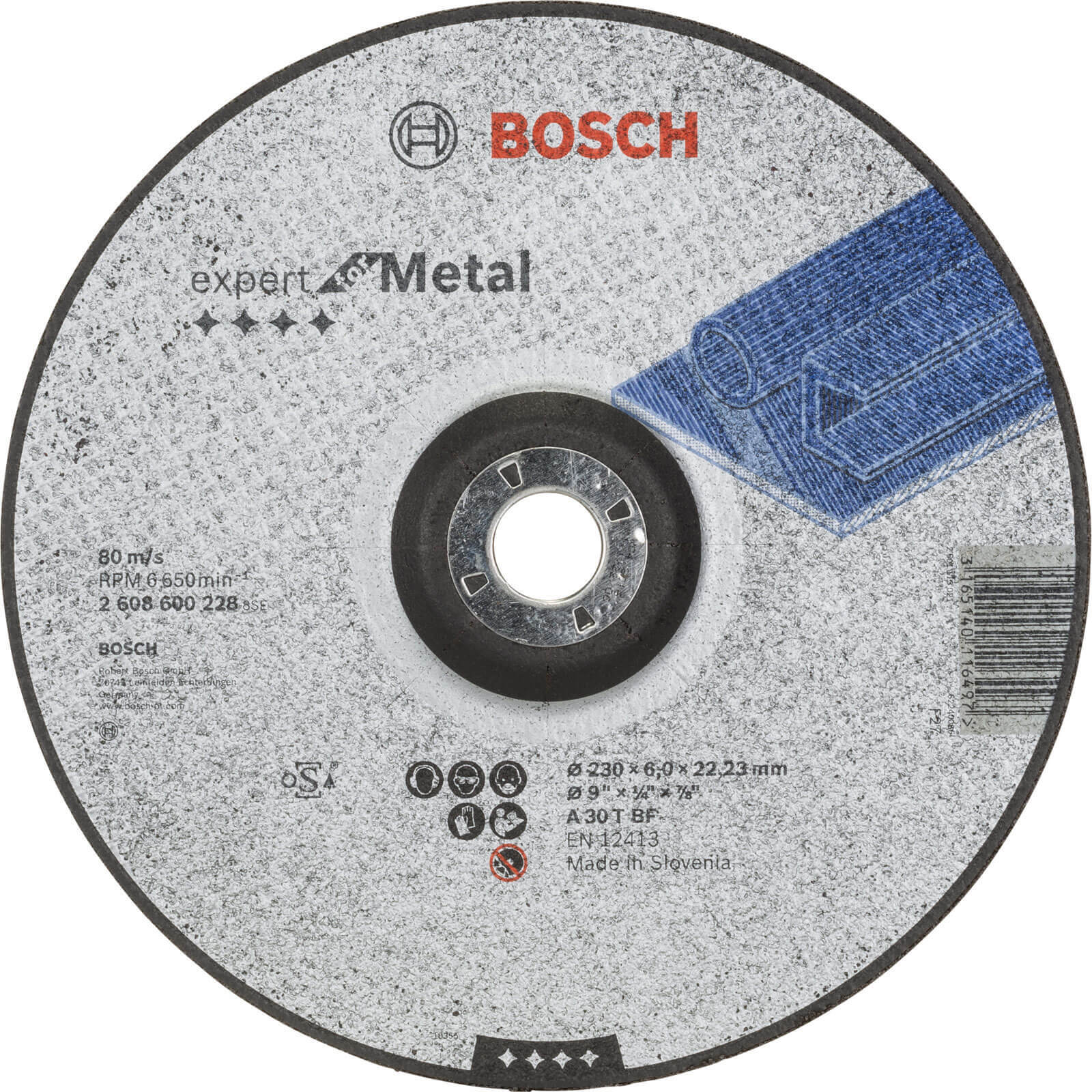 Bosch A30T BF Drepressed Centre Metal Grinding Disc 230mm | Compare The Build