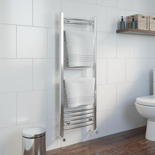 DuraTherm Heated Towel Rail Chrome 1200 x 450mm Curved Price Comparisons | Compare The Build