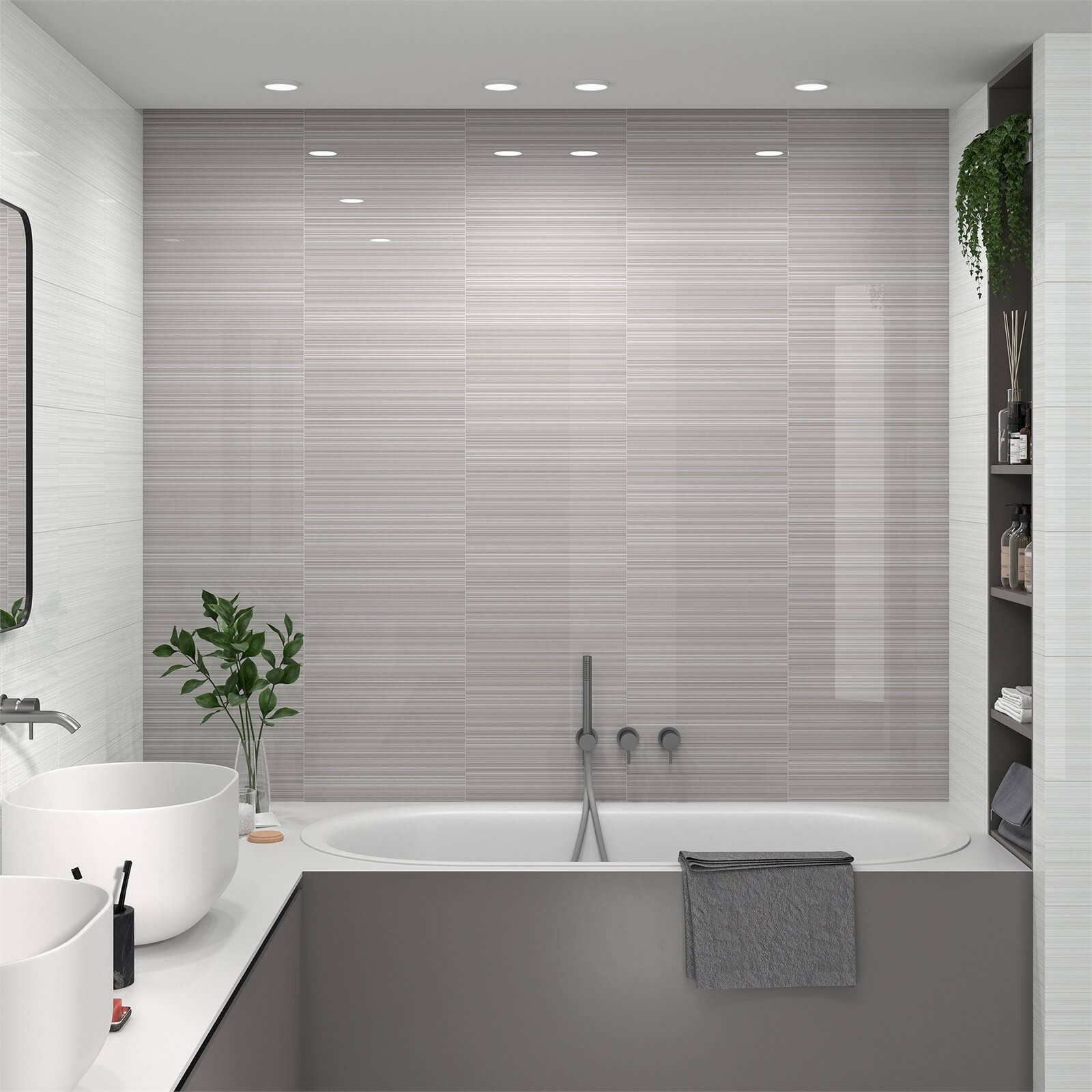 Manhattan White Ceramic Wall Tile 250 x 400mm Price Comparisons | Compare The Build