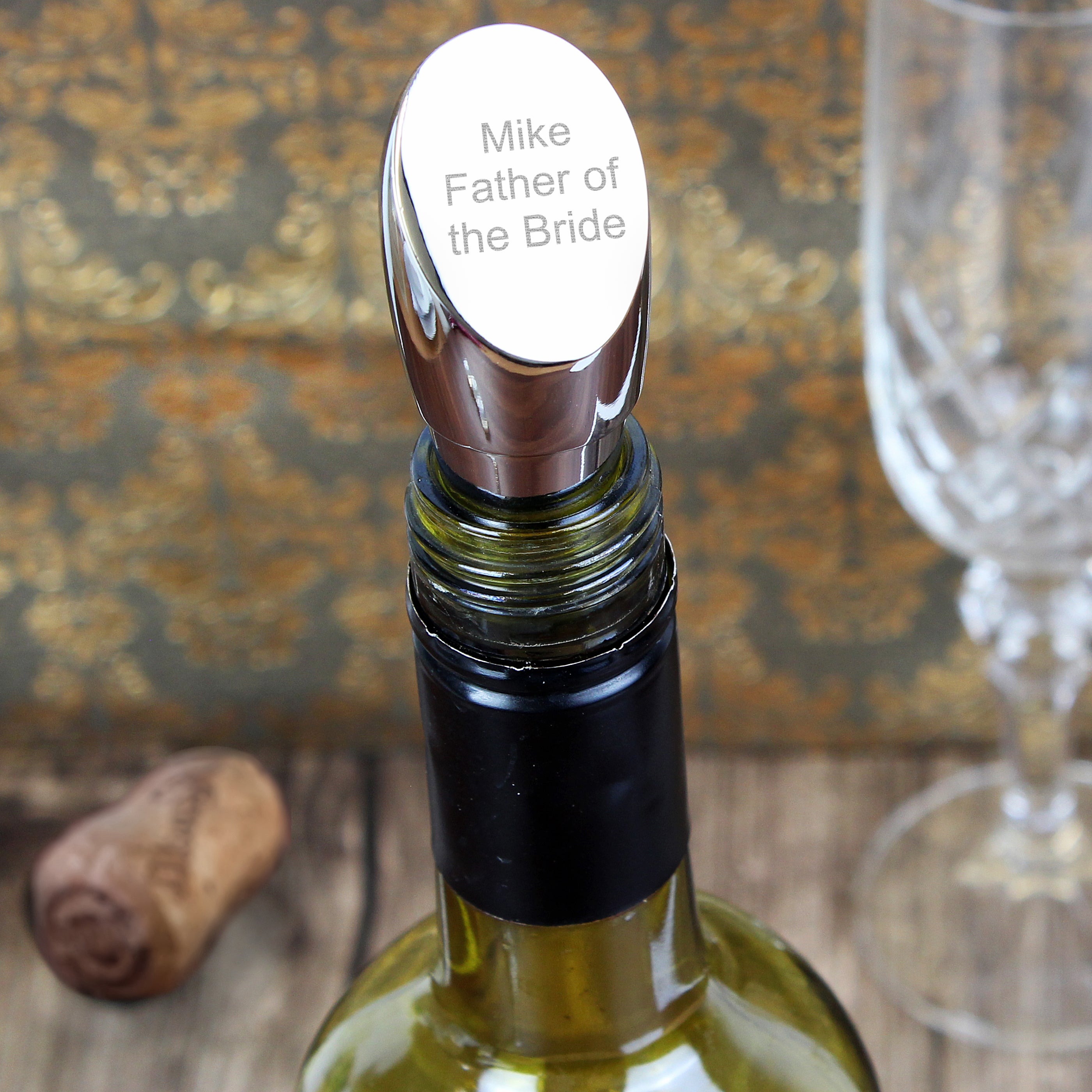 Personalised Wine Stopper Silver Price Comparisons | Compare The Build