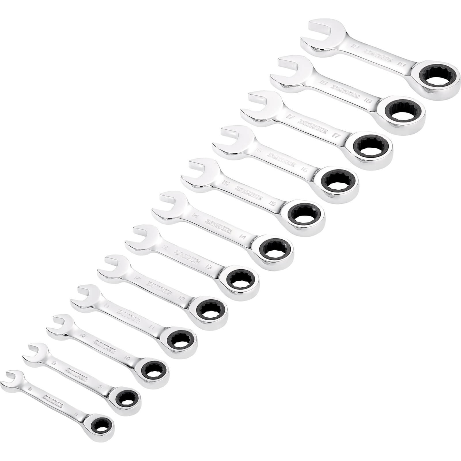 Draper Hi-Torq 12 Piece Stubby Ratchet Combination Spanner Set | Compare The Build