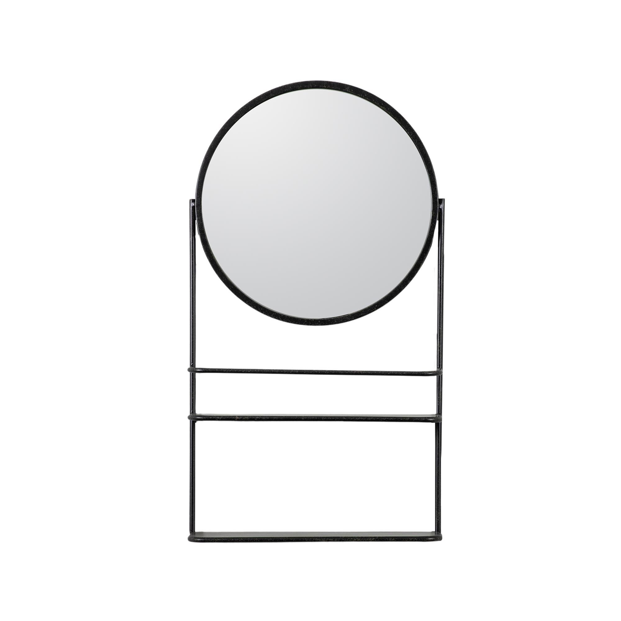 Taylor Round Mirror 42x75cm Black Price Comparisons | Compare The Build