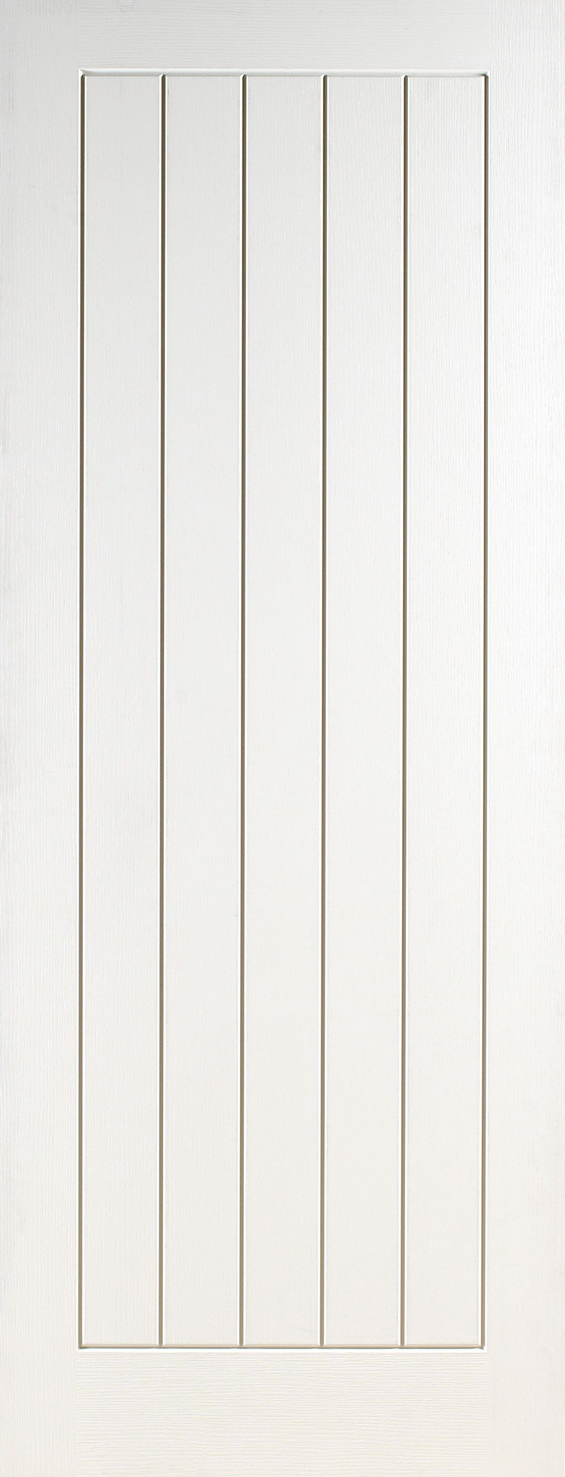 Travis Perkins Cottage White Primed 5 Panel Door 1981 x 762 x 35mm Price Comparisons | Compare The Build