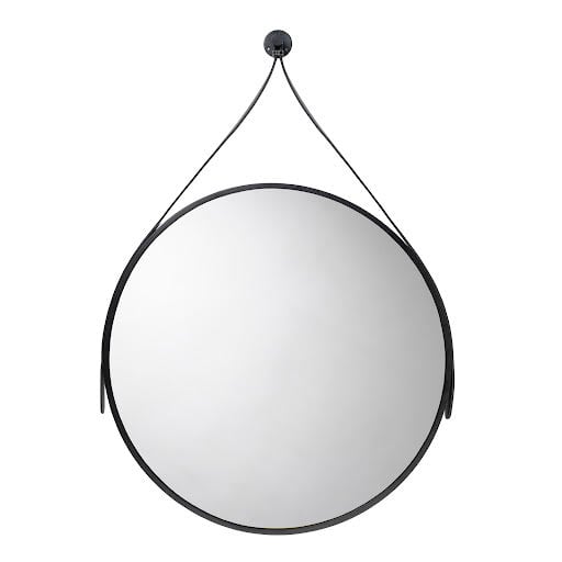 Croydex Metal Framed Bathroom Mirror with Leather Effect Hanging Strap - Matt Black Price Comparisons | Compare The Build