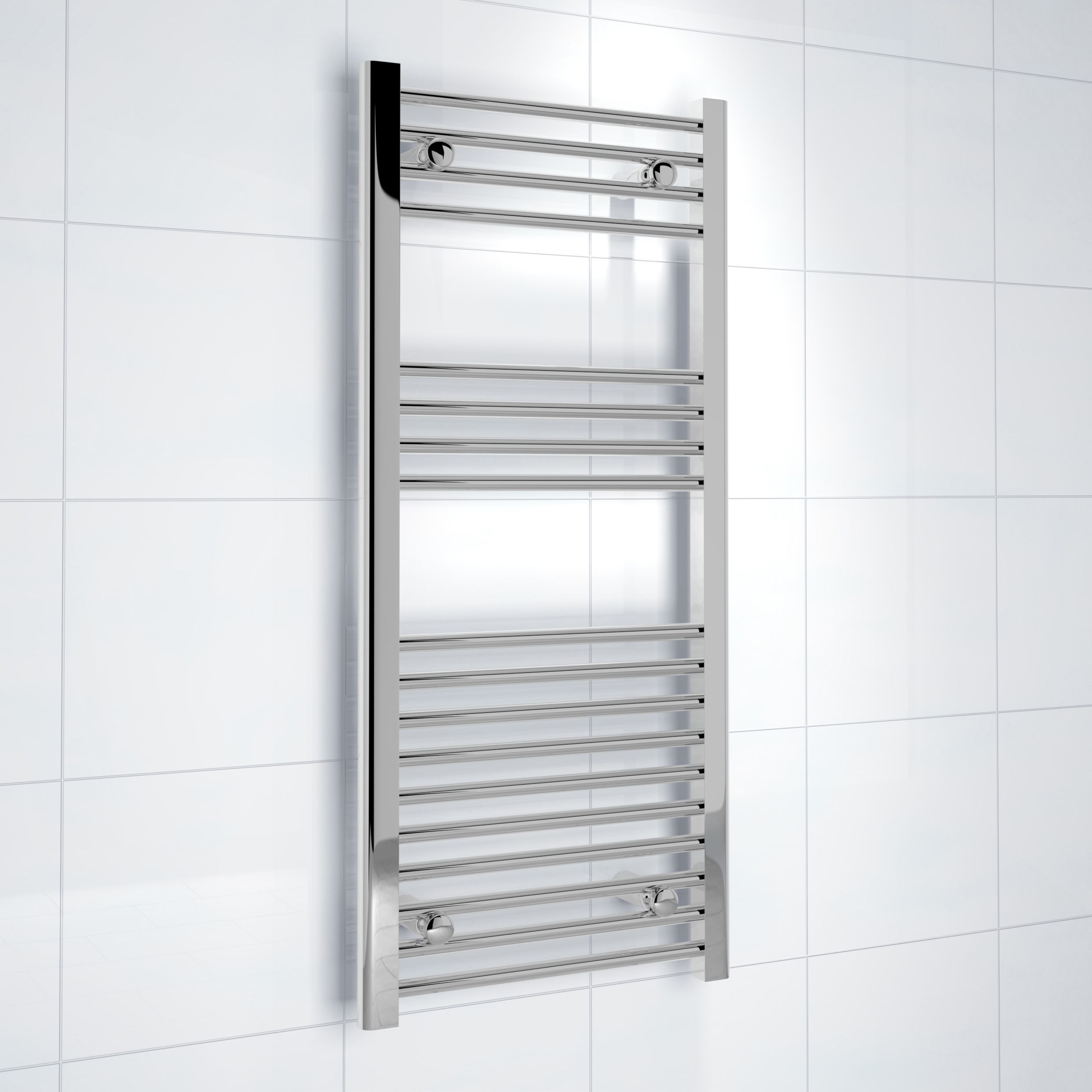 Kudox 243W Silver Towel Heater (H)1000mm (W)450mm Price Comparisons | Compare The Build