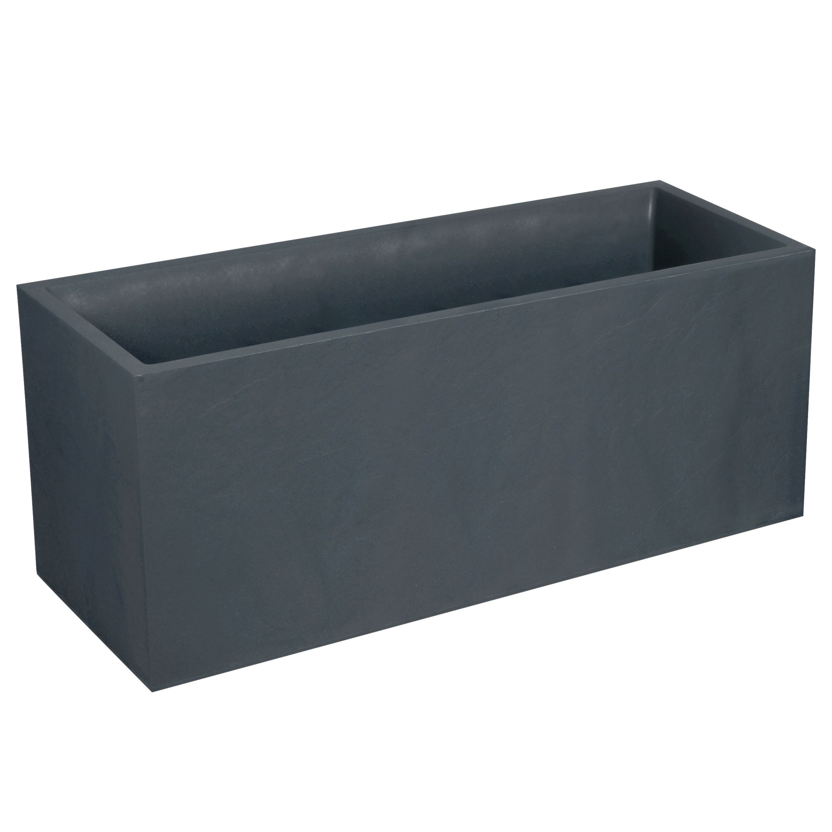 Volcania Rectangular Plastic Anthracite Grey Planter (H)435mm (L)995mm Price Comparisons | Compare The Build