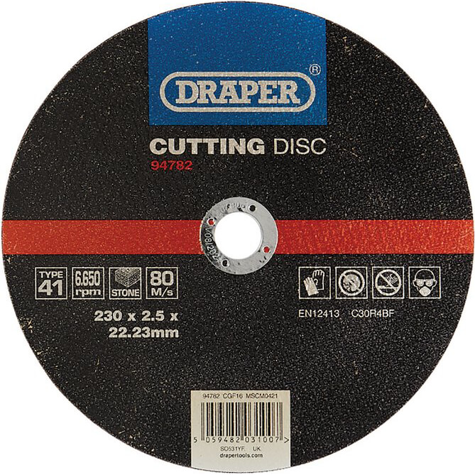 Draper Flat Stone Cutting Disc 230mm 2.5mm 22mm | Compare The Build