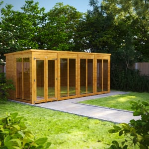 Power Sheds 16 x 6ft Pent Shiplap Dip Treated Summerhouse Price Comparisons | Compare The Build