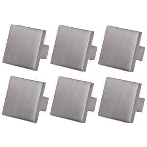 Square Cabinet Knob Nickel 30mm - Pack of 6 | Compare The Build