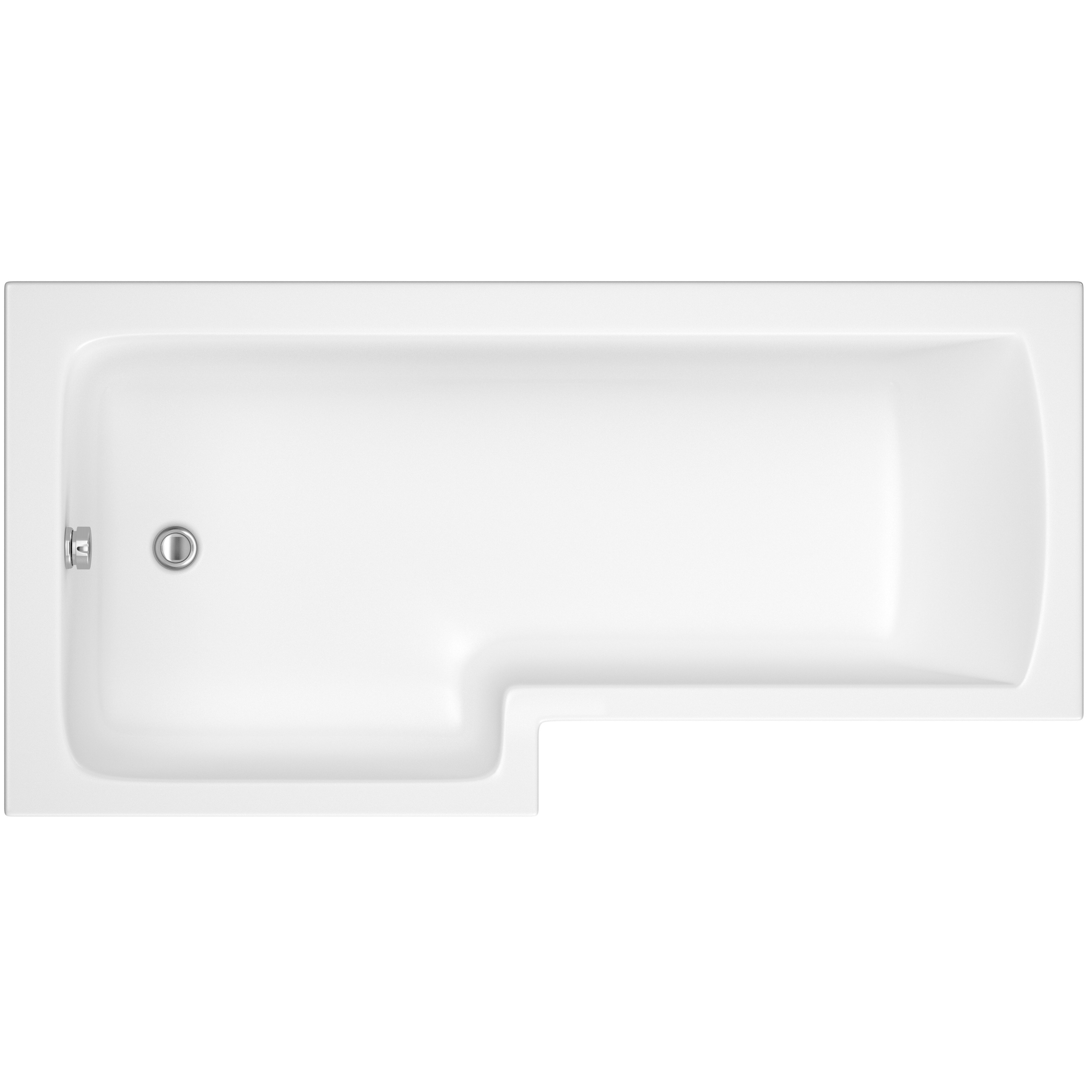 Bathrooms From Travis Perkins Alford L-Shaped Shower Bath 1700mm LH Price Comparisons | Compare The Build