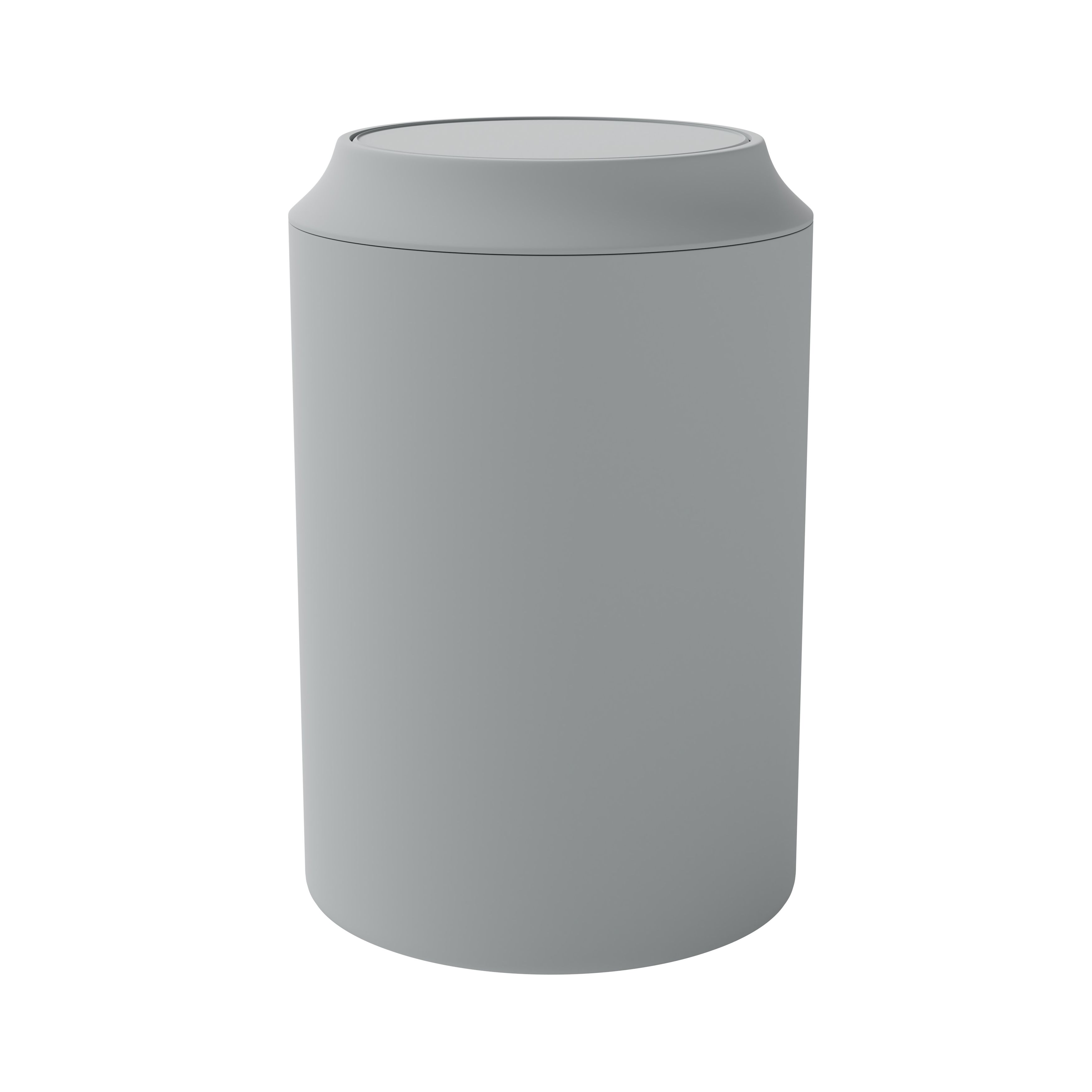 GoodHome Kina High Rise Grey Polystyrene (Ps) Round Bathroom Swing Top Lid Bin, 5L Price Comparisons | Compare The Build