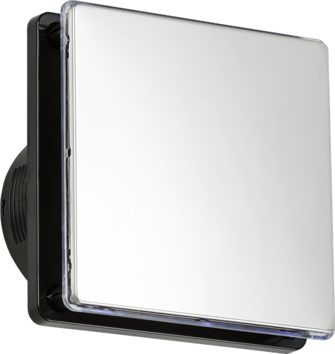 KnightsBridge 100mm/4" LED Backlit Extractor Fan with  Overrun Timer - Polished Chrome | Compare The Build