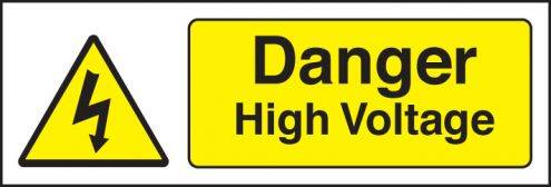 Rigid Plastic DANGER HIGH VOLTAGE Sign 300mm x 100mm Price Comparisons | Compare The Build