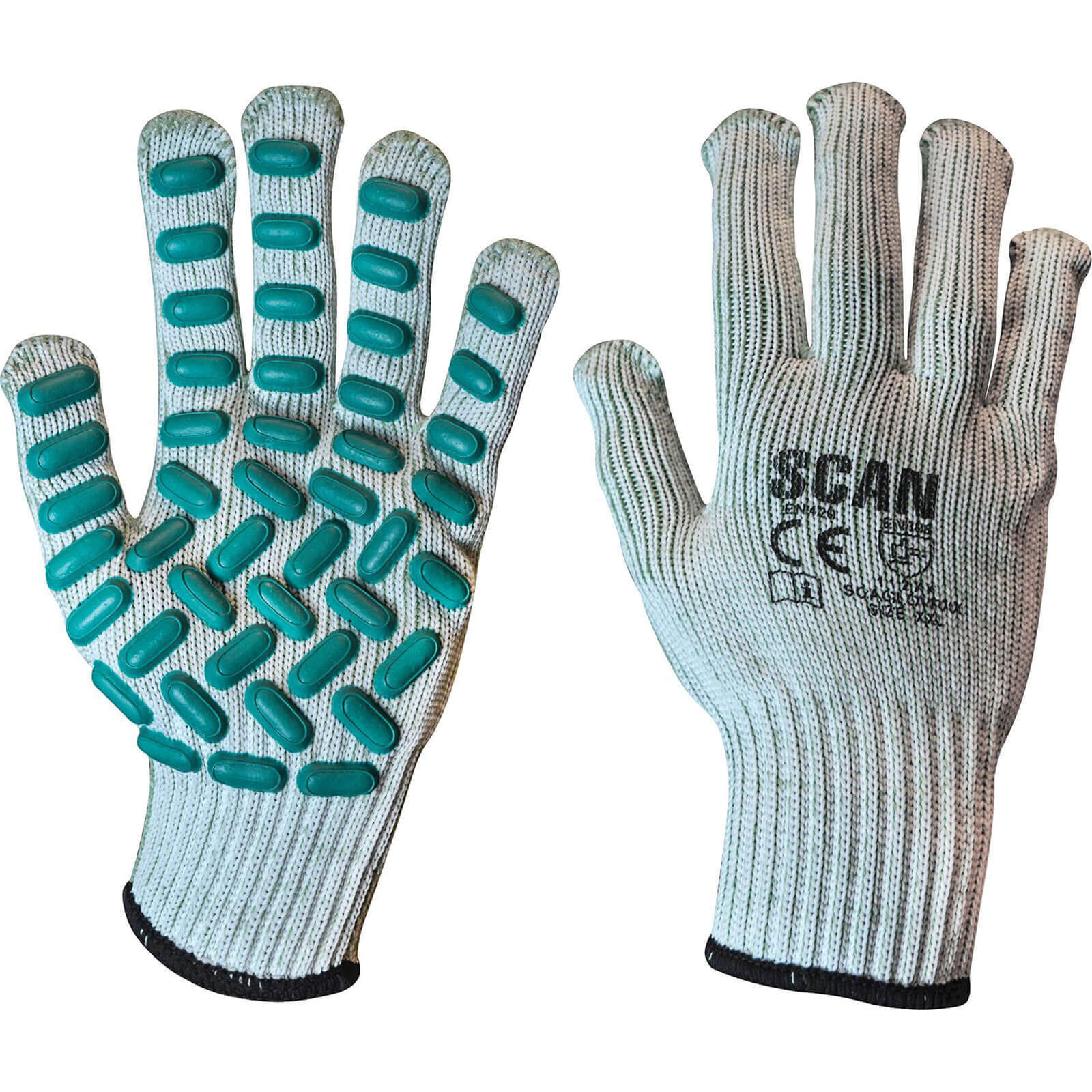 Scan Vibration Resistant Latex Foam Gloves Grey / Green 2XL Price Comparisons | Compare The Build