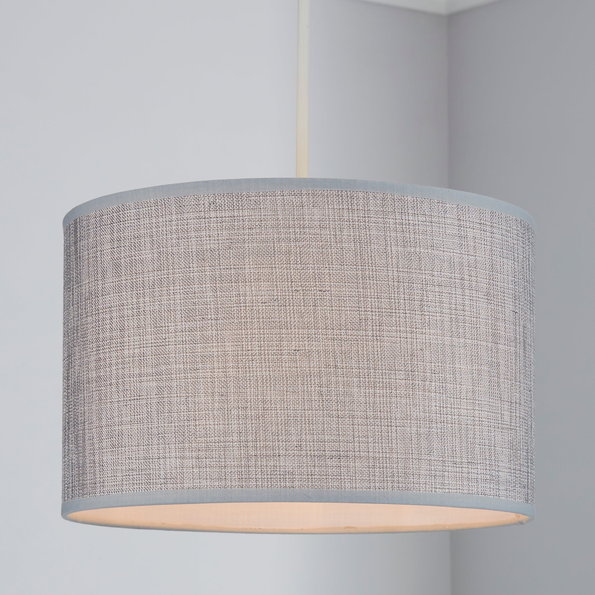 Carrie Textured Lamp Shade 30cm Grey Grey Price Comparisons | Compare The Build