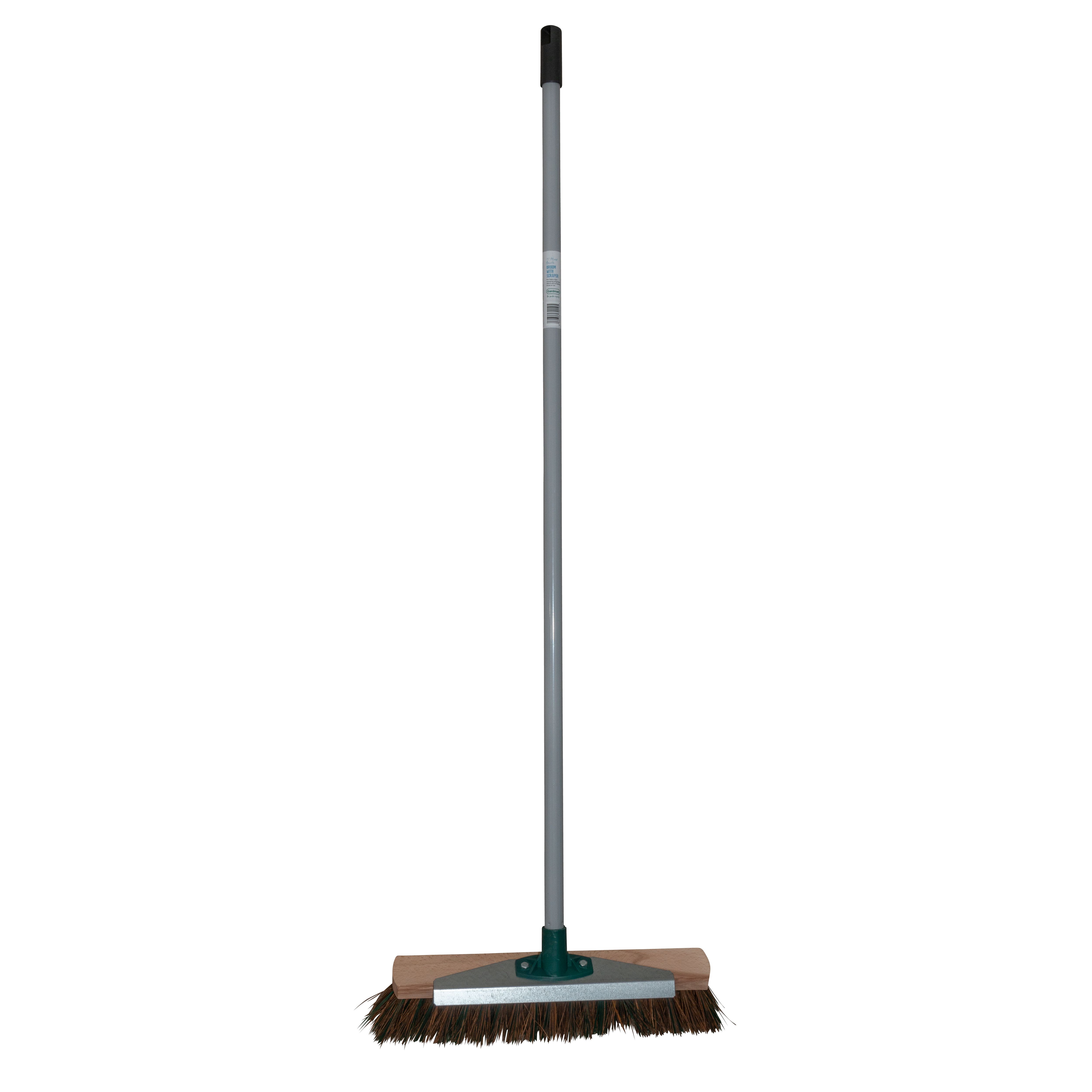 Gardman Stiff Natural Fibre Outdoor Broom & Scraper, (W)380mm | Compare The Build