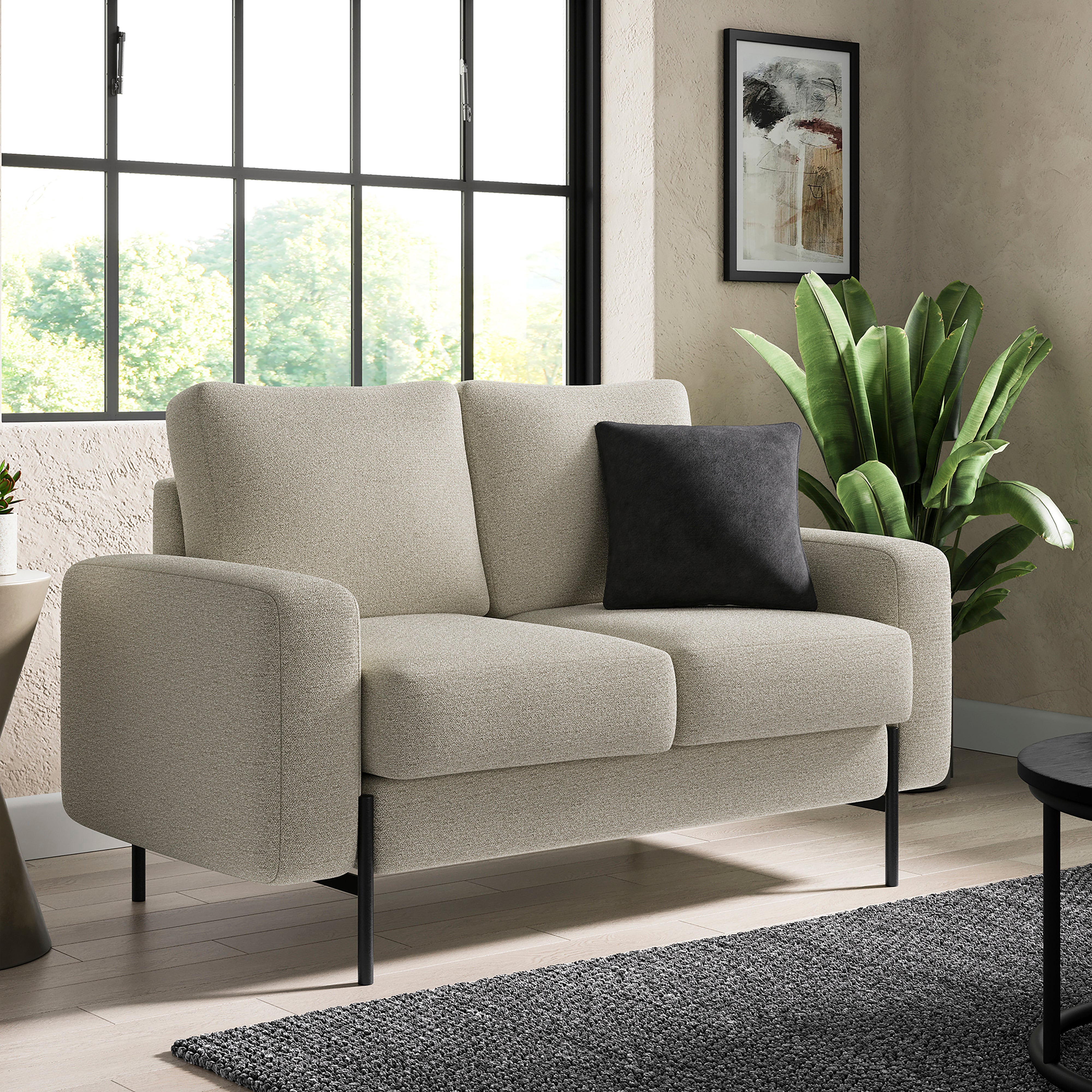 Jude Boxy Chenille 2 Seater Sofa, Natural Natural Price Comparisons | Compare The Build
