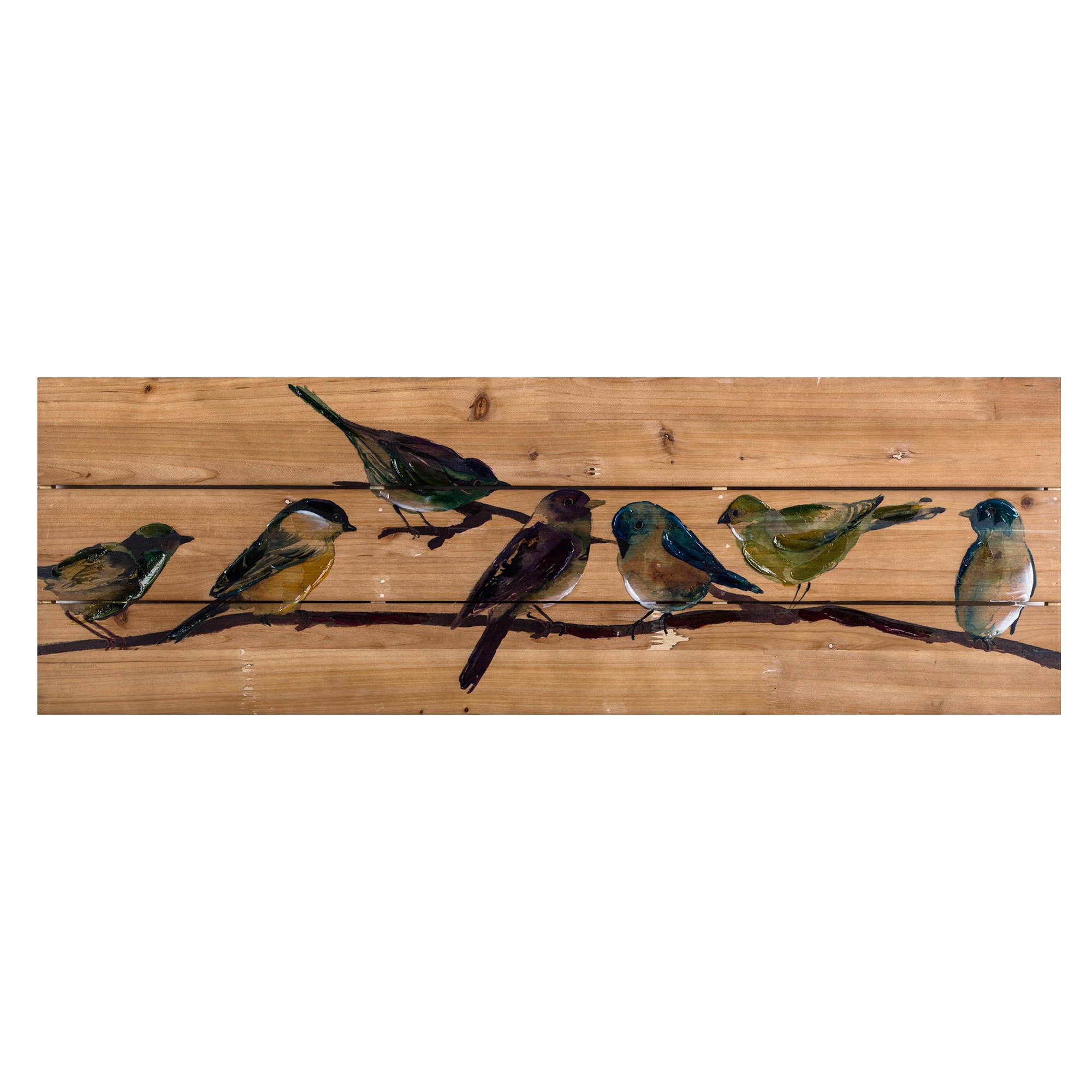 Birds on Branch Wooden Plaque Brown Price Comparisons | Compare The Build