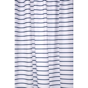 Croydex Textile Shower Curtain - White/Navy Stripe | Compare The Build